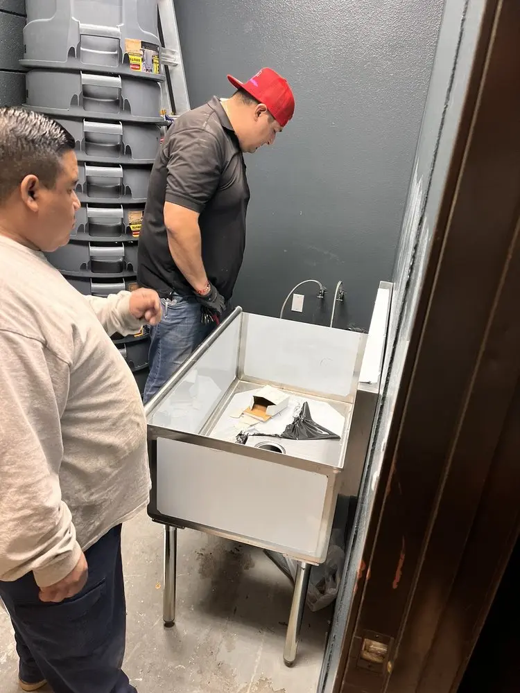 Commercial plumbing and sink installation in Dampman